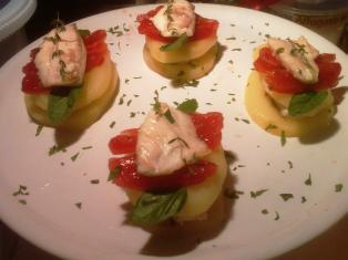 MILLEFOGLIE DI ORATA E PATATE TRICOLORE
